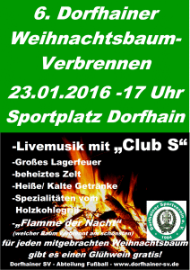 6. Dorfhainer Weihnachtsbaumverbrennen 2016
